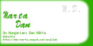 marta dan business card
