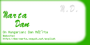 marta dan business card